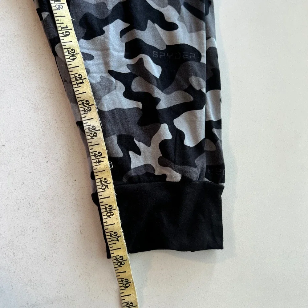 Spyder Womens Lg Grey Camo Lounge Set 2pc Sweatshirt Joggers Fleece NWT Pajamas